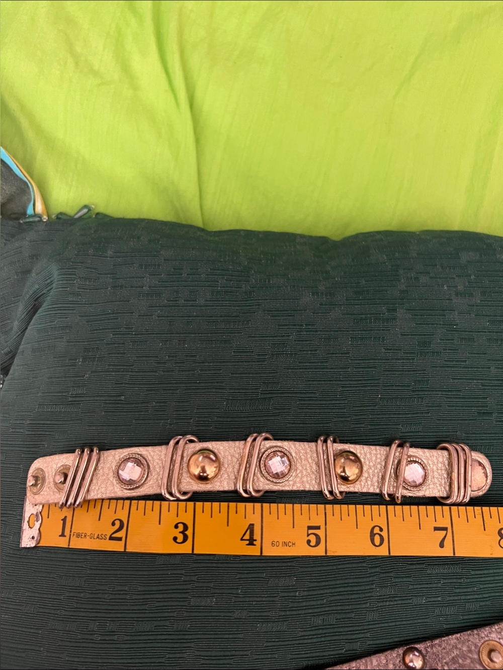 Set of 3 Studded Leather Cuff Bracelets - Gold, Gunmetal, Silver - Picture 6 of 11